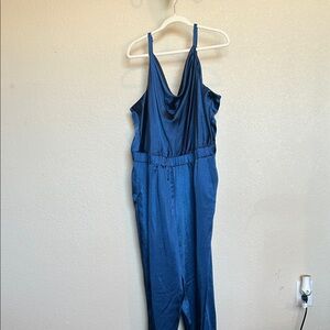 Skies Are Blue Deep Blue Sleeveless Jumpsuit